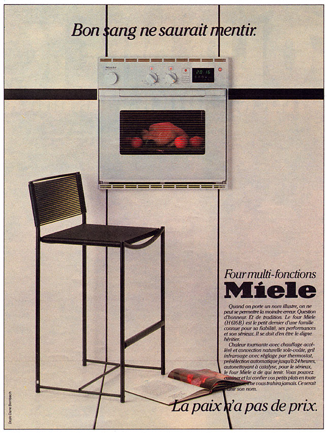 Advert Miele 1984