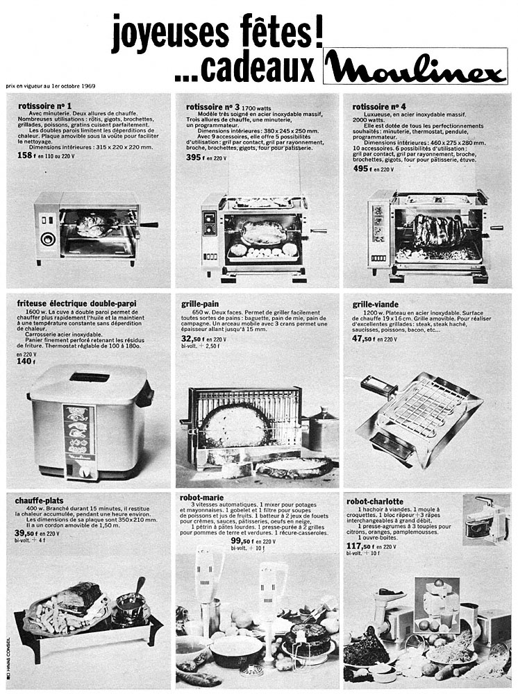 Advert Moulinex 1969