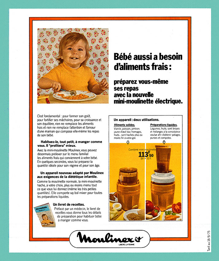 Advert Moulinex 1975