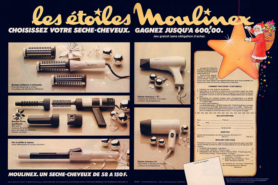 Advert Moulinex 1980