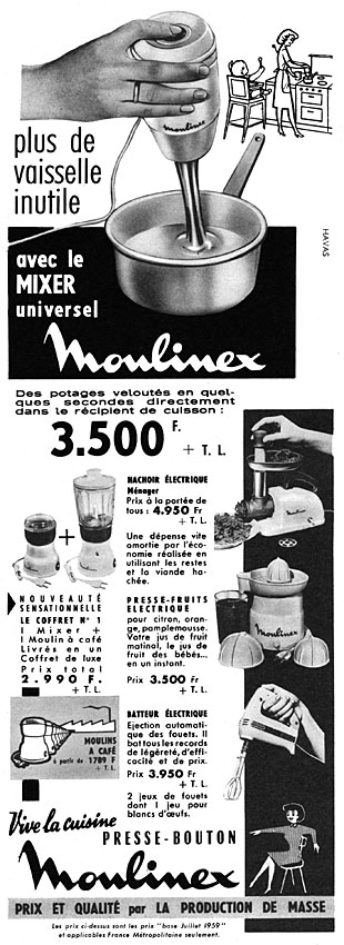 Advert Moulinex 1959