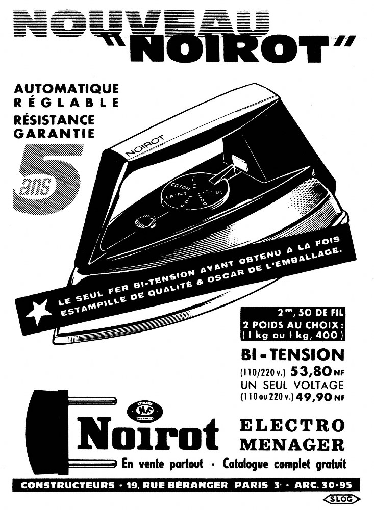 Advert Noirot 1962
