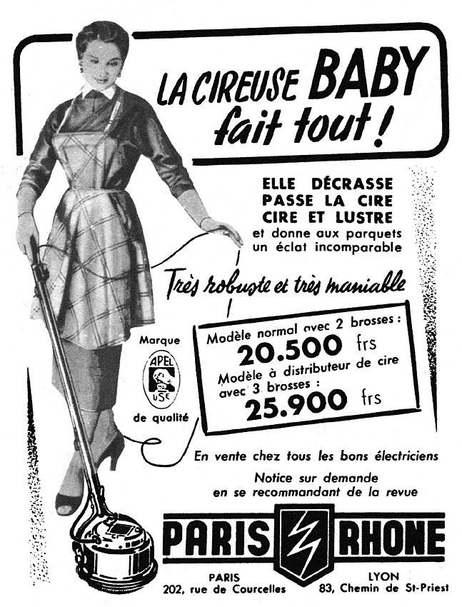 Advert Paris-Rhone 1955