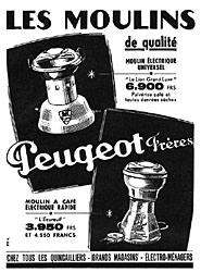 Advert Peugeot 1955