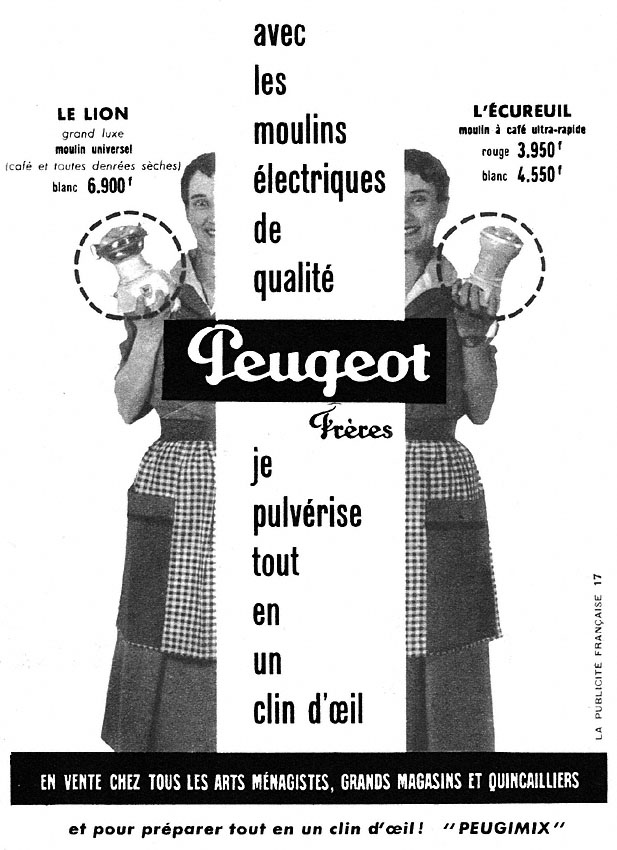 Advert Peugeot 1955