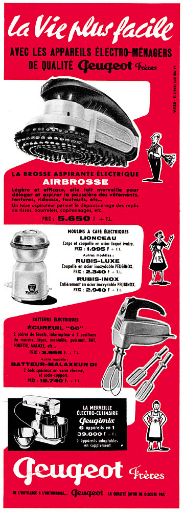 Advert Peugeot 1959