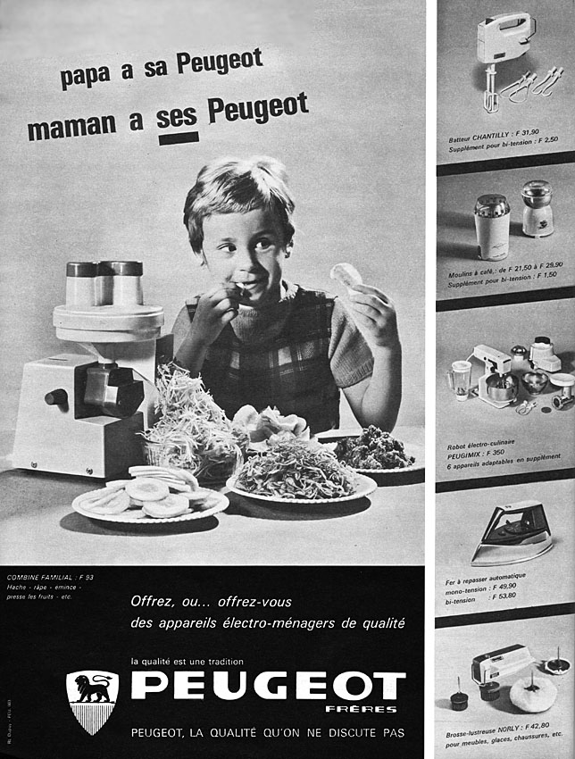 Advert Peugeot 1963