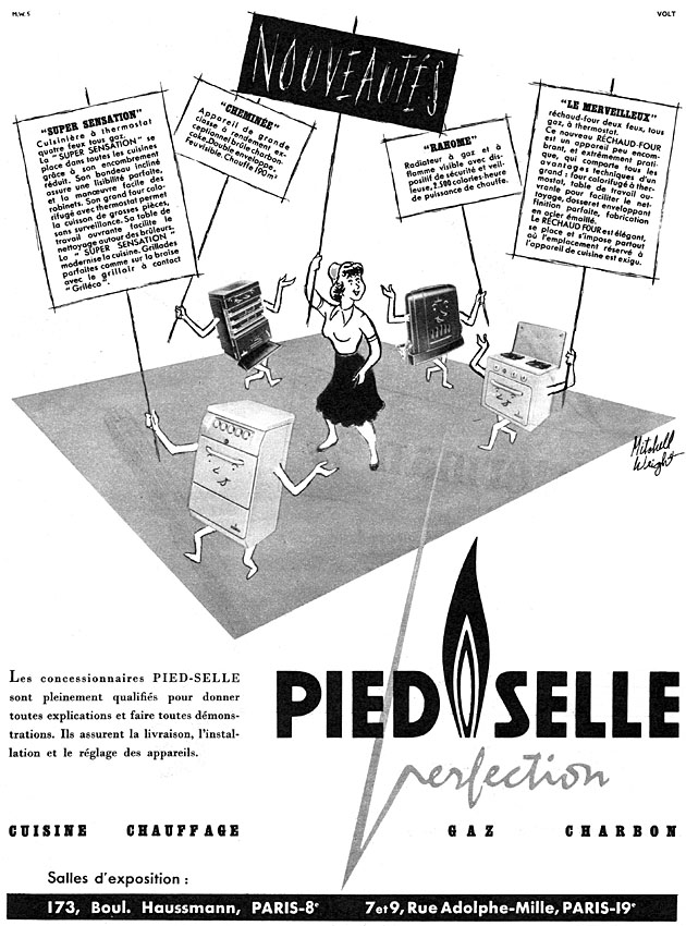 Advert Pied Selle 1956