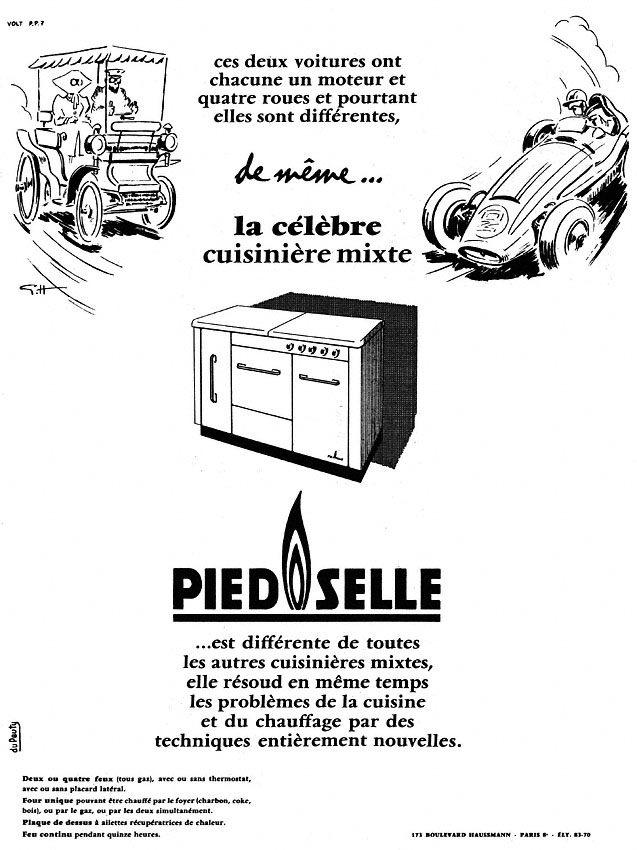 Advert Pied Selle 1956