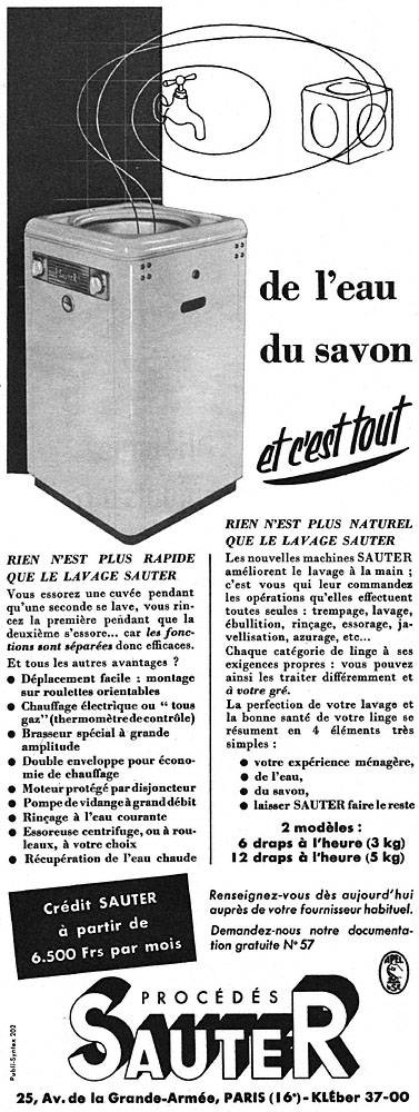 Advert Sauter 1954