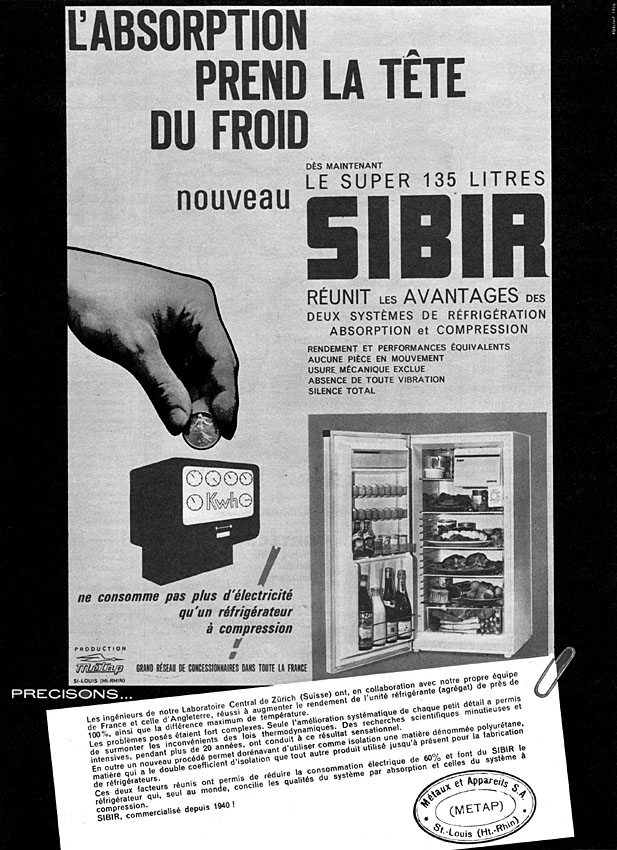 Advert Sibir 1962