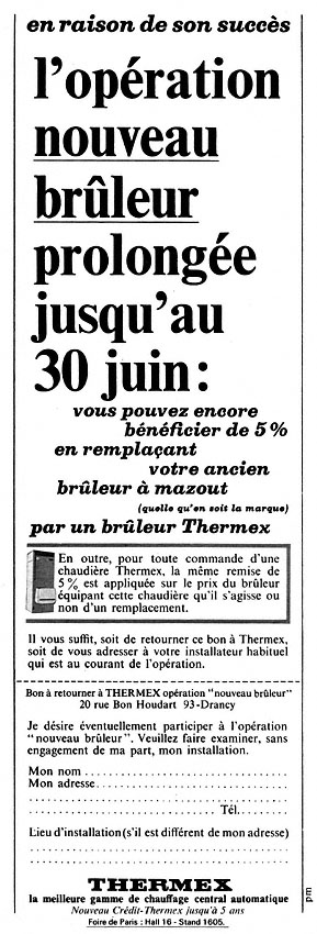 Advert Thermex 1968