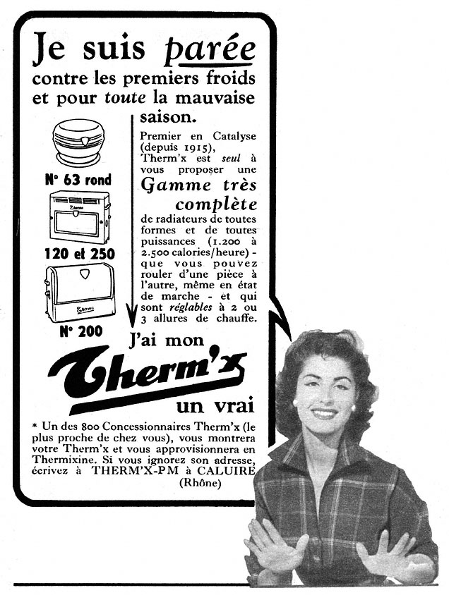 Advert Therm'x 1954