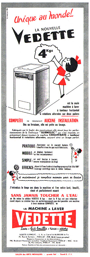 Advert Vedette 1956