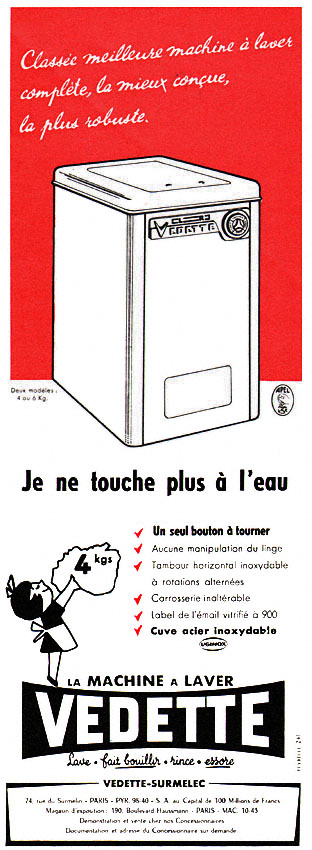 Advert Vedette 1958