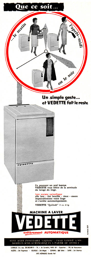 Advert Vedette 1959