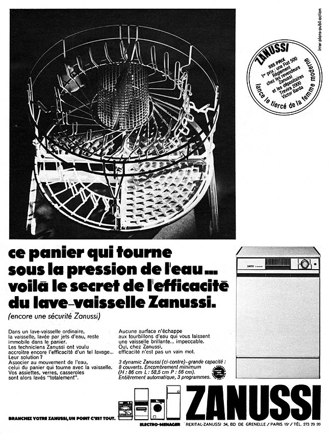 Advert Zanussi 1969