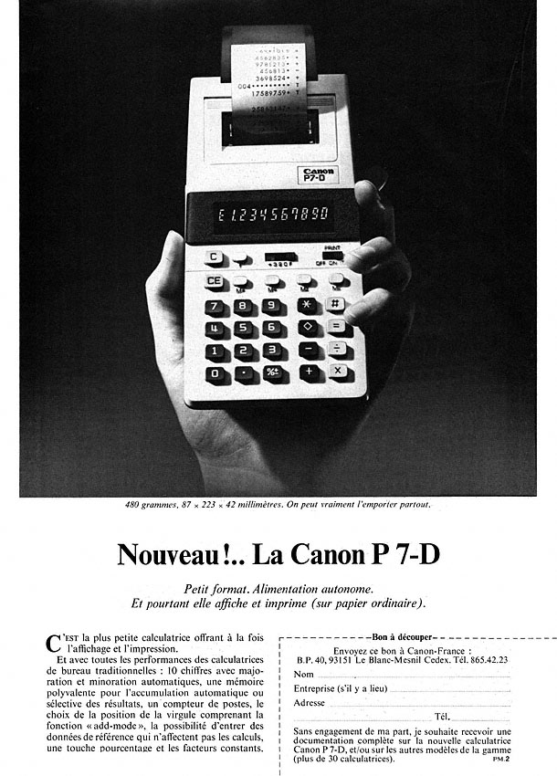 Advert Canon 1980