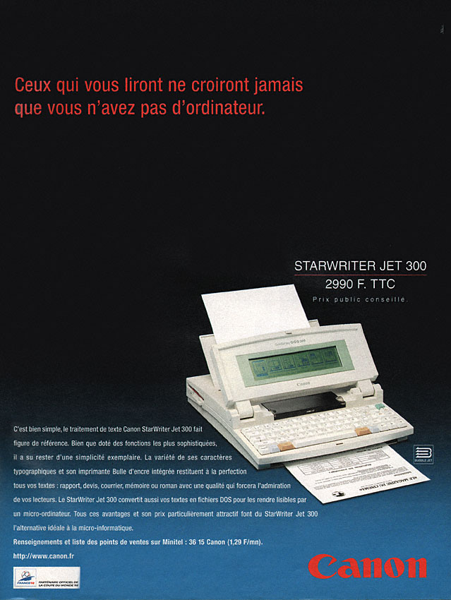Advert Canon 1997