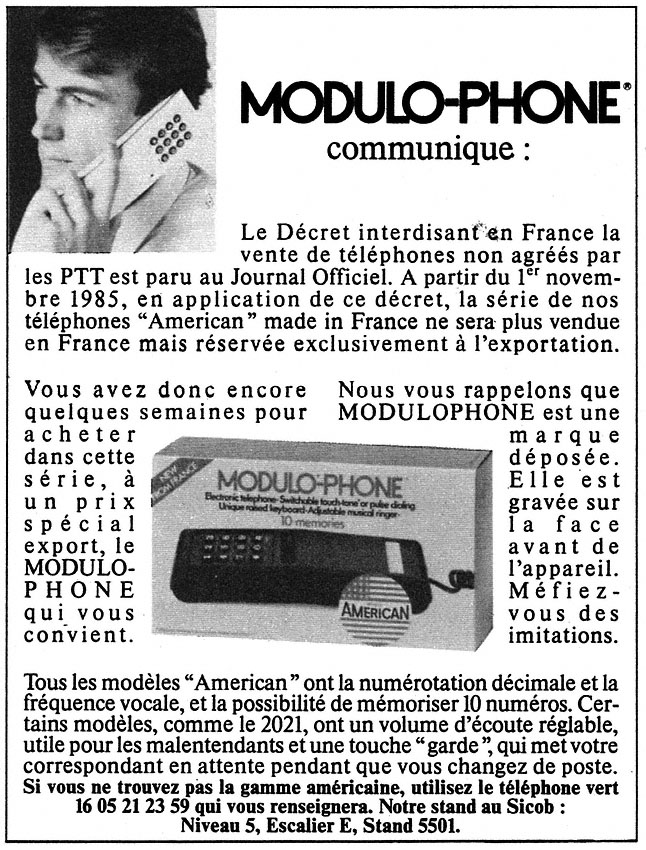 Advert Modulophone 1985