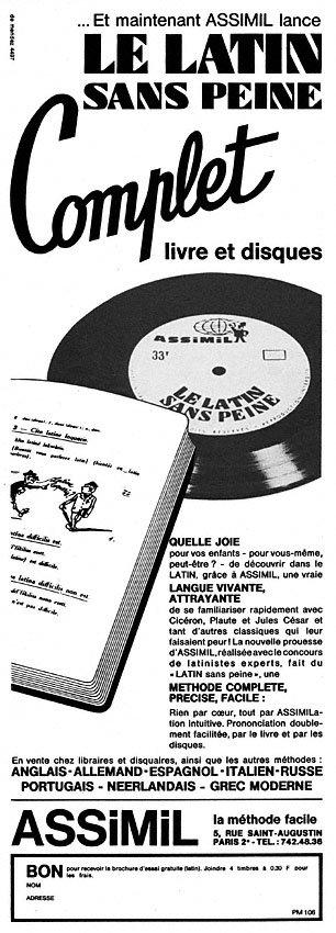 Advert Assimil 1966