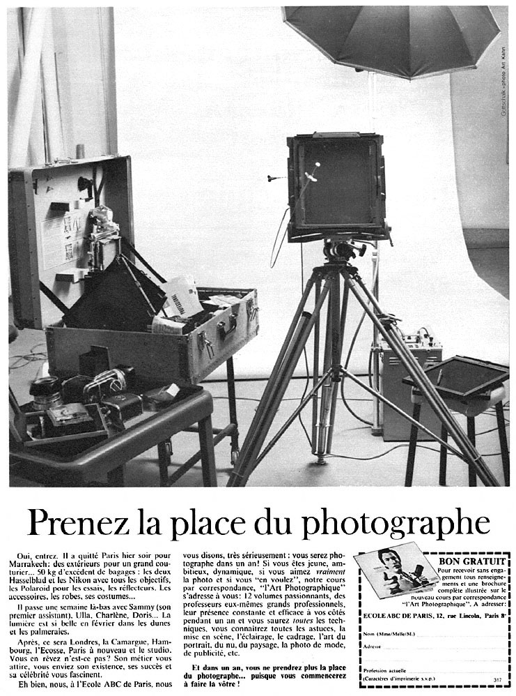 Advert Ecole ABC 1969