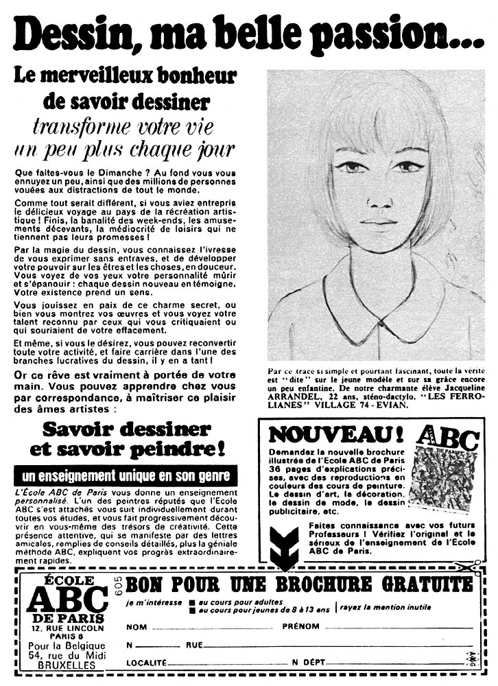 Advert Ecole ABC 1967