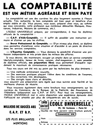 Advert Ecole Universelle 1964