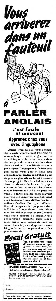 Advert Linguaphone 1956