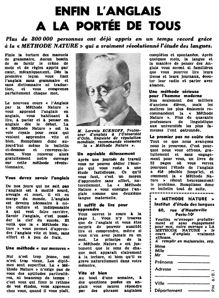 Advert Zzdivers_ENS5 1961
