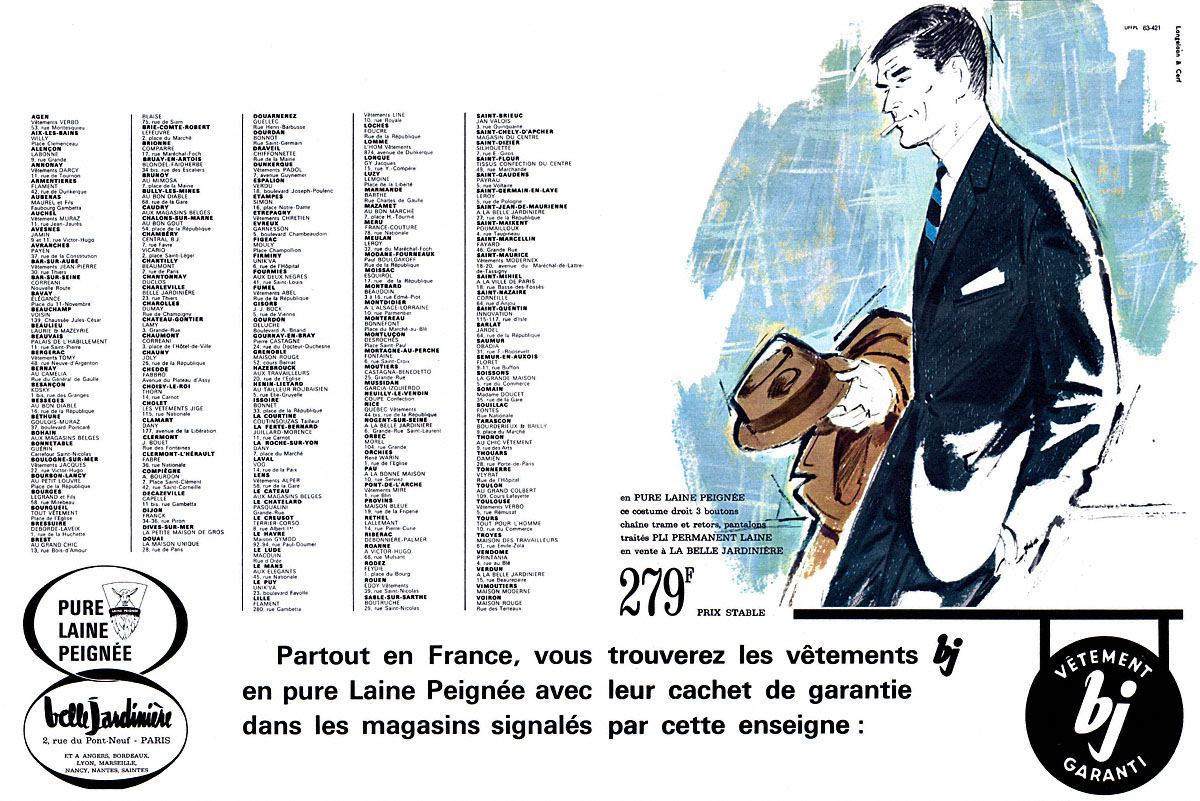 Advert Belle Jardinire 1963