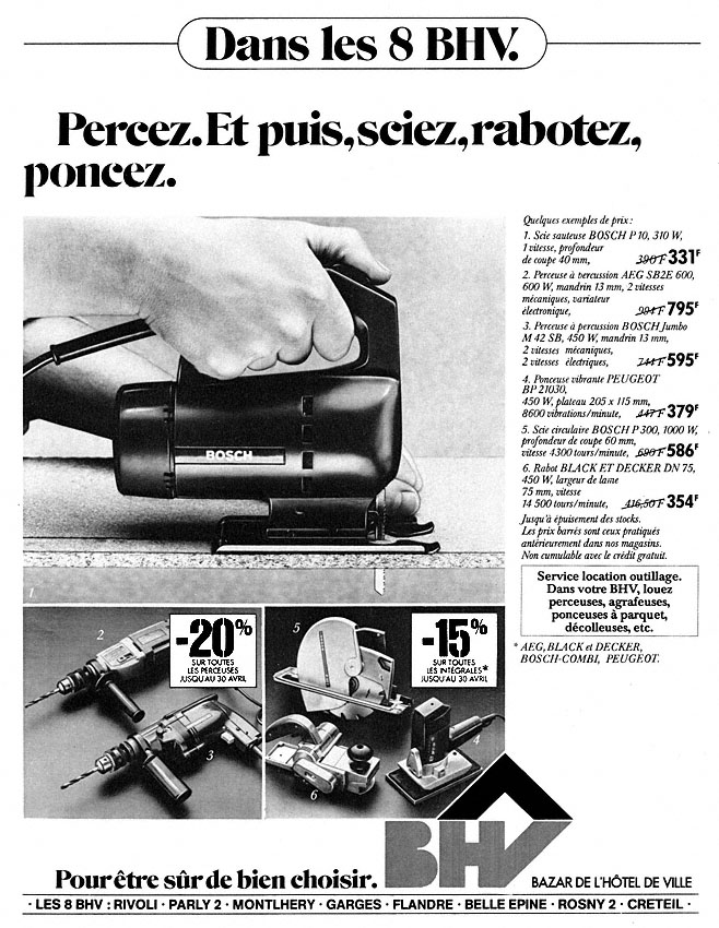 Advert Bhv 1977