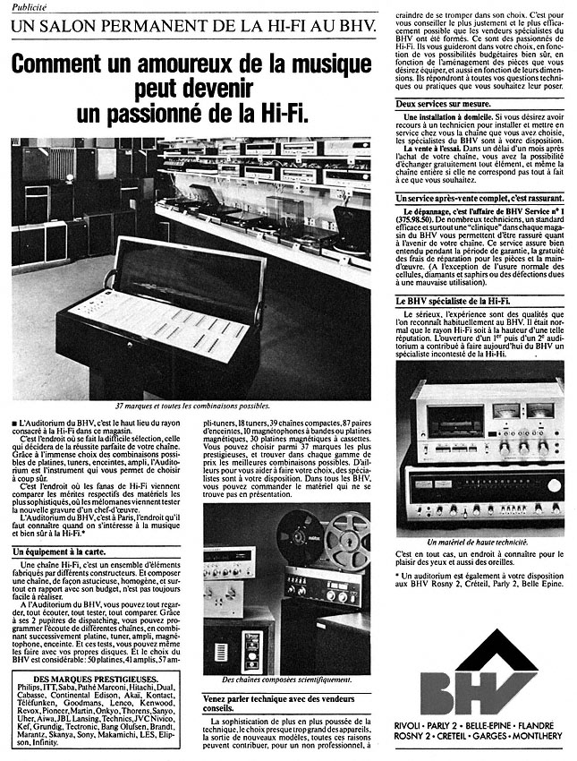 Advert Bhv 1977