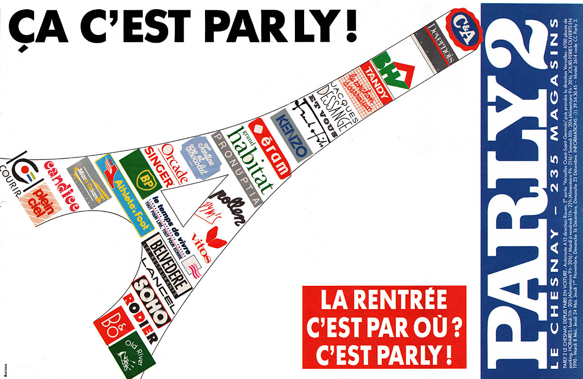 Advert Centres Commerciaux 1990