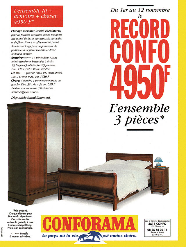 Advert Conforama 1996