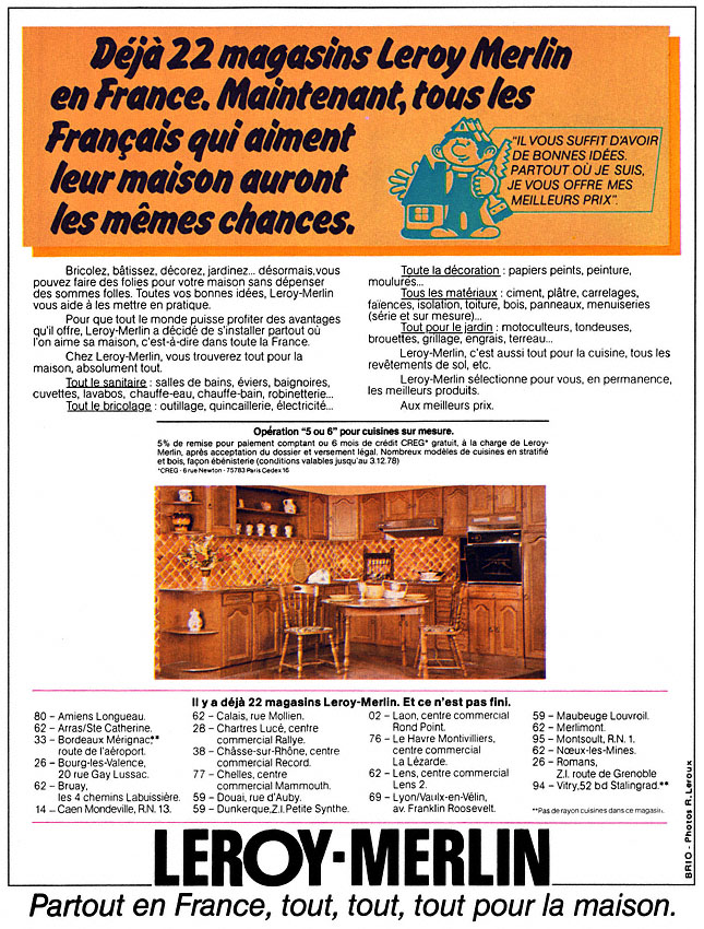 Advert Leroy Merlin 1978