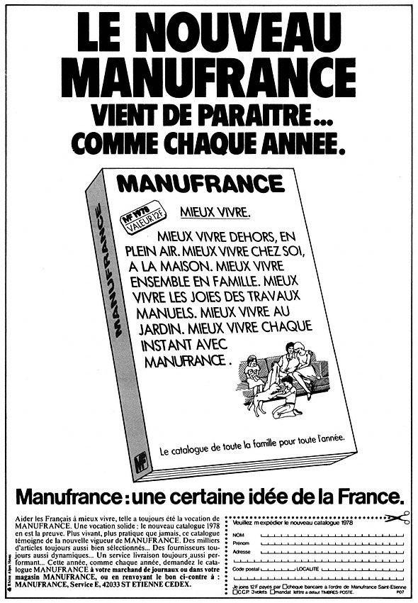 Advert Manufrance 1978