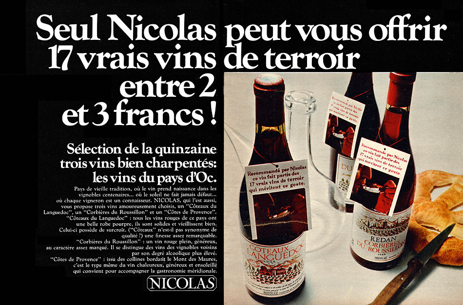 Advert Nicolas 1970