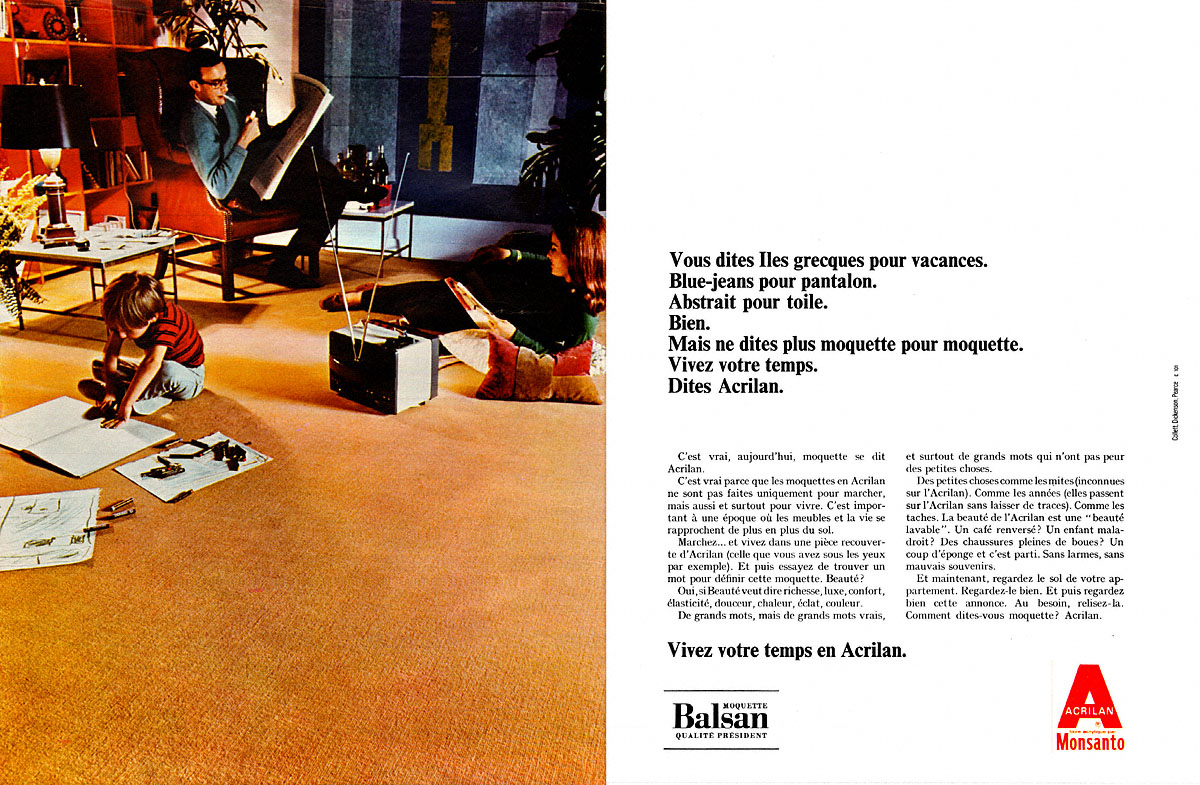 Advert Acrilan 1966