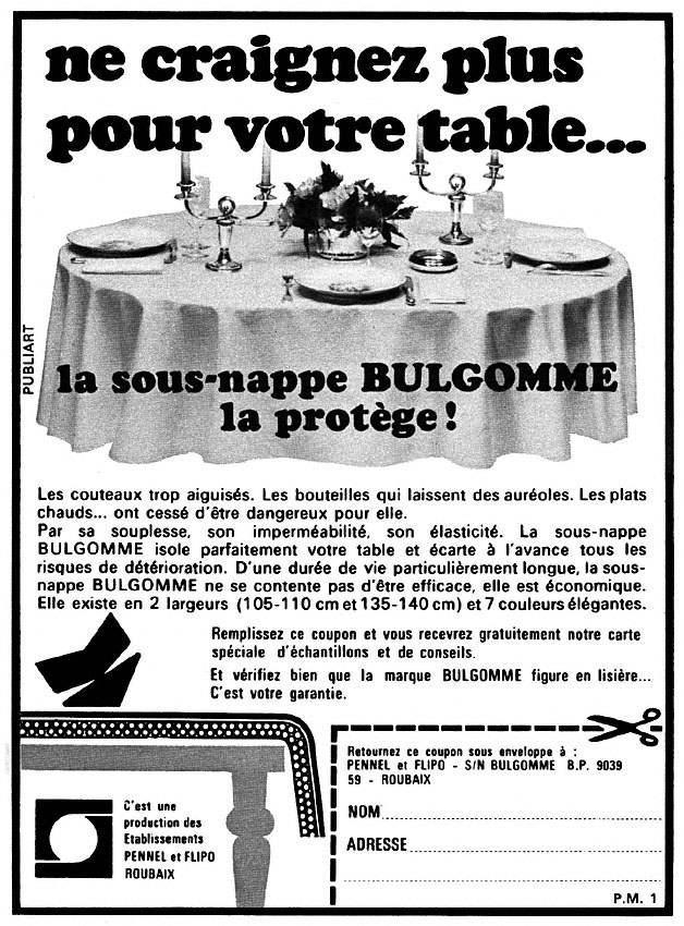 Advert Bulgomme 1969