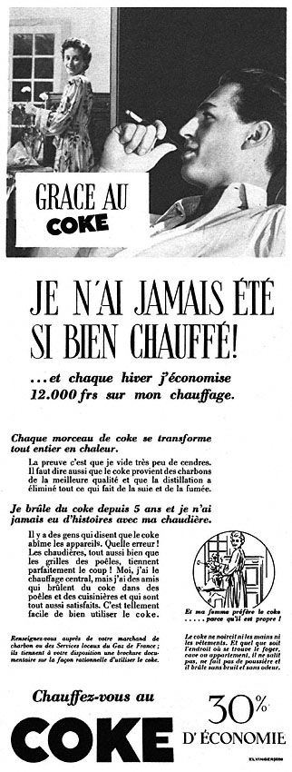Advert Charbon 1954