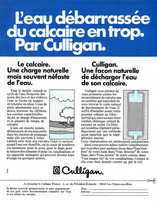 Advert Culligan 1980