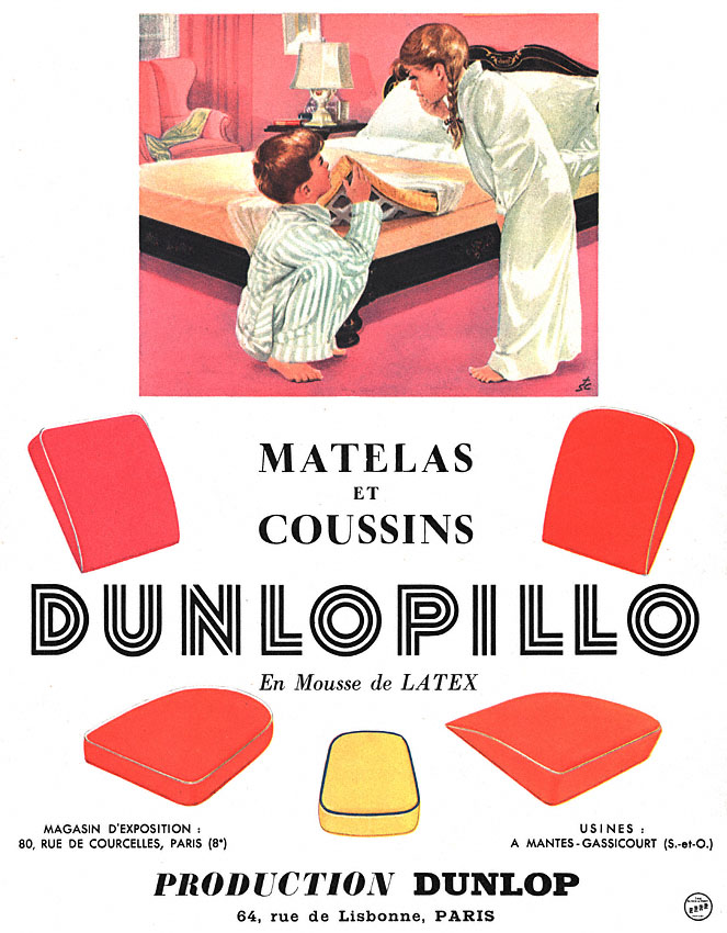 Advert Dunlopillo 1951