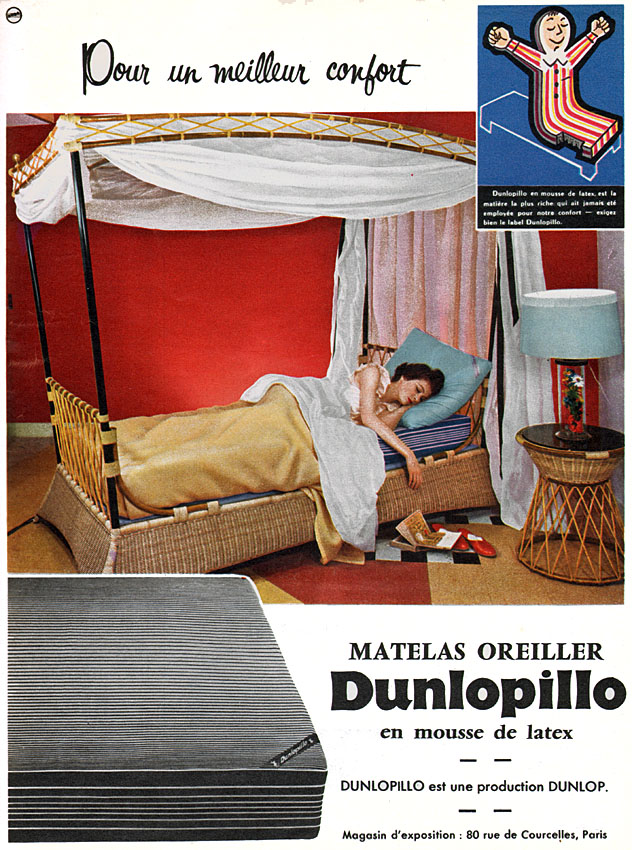 Advert Dunlopillo 1957