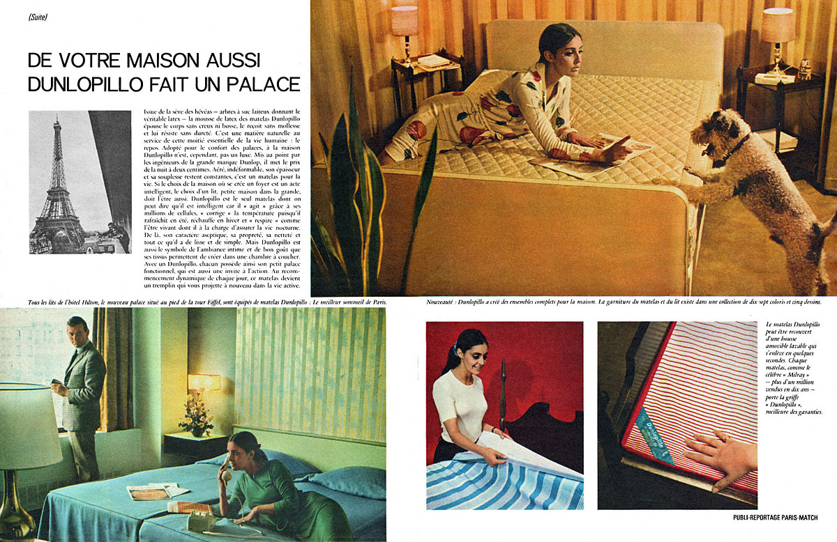 Advert Dunlopillo 1966