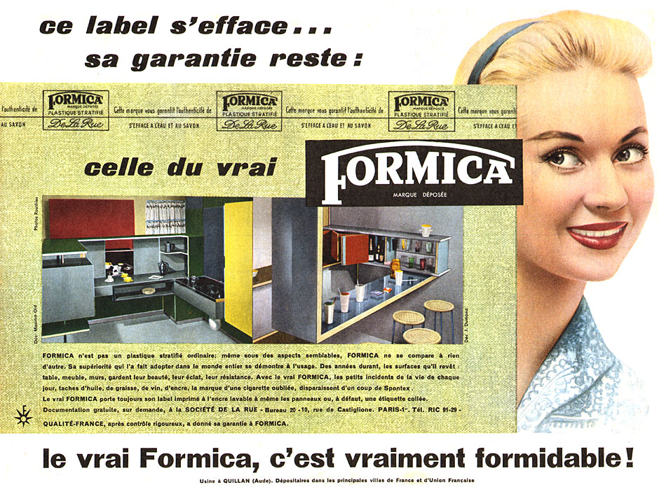 Advert Formica 1956