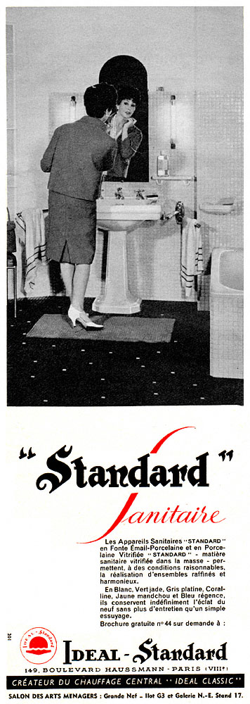 Advert Idal Standard 1959