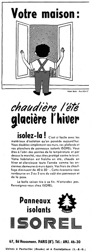 Advert Isorel 1955