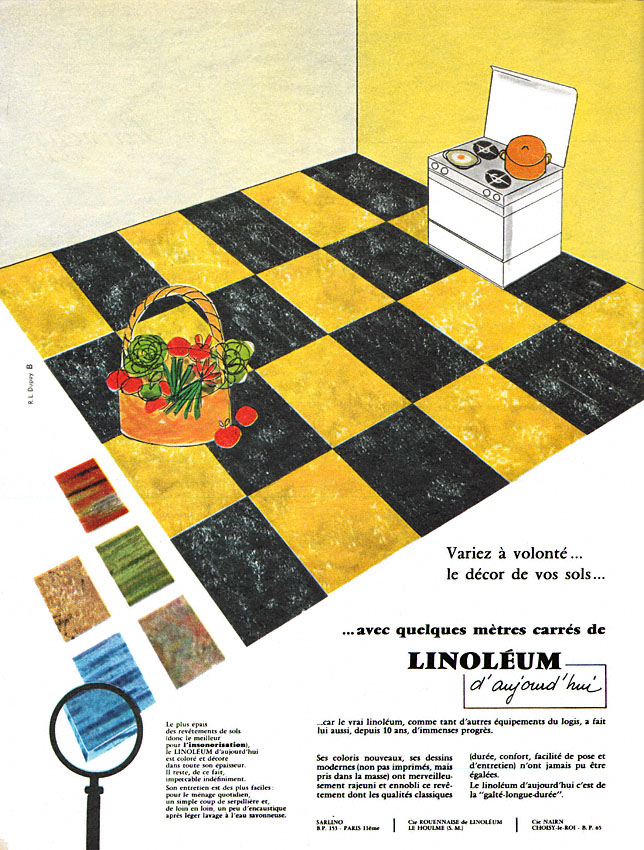 Advert Linoleum 1962