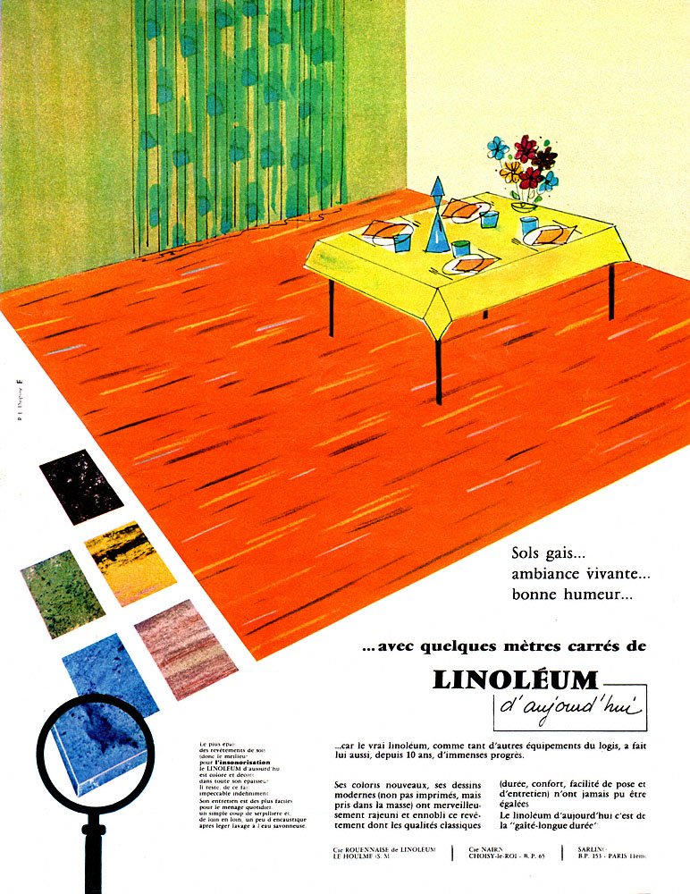 Advert Linoleum 1962